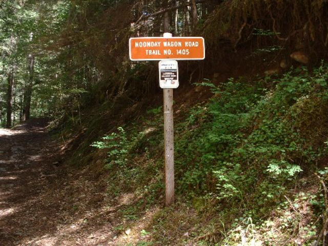 Noonday Wagon Trail sign